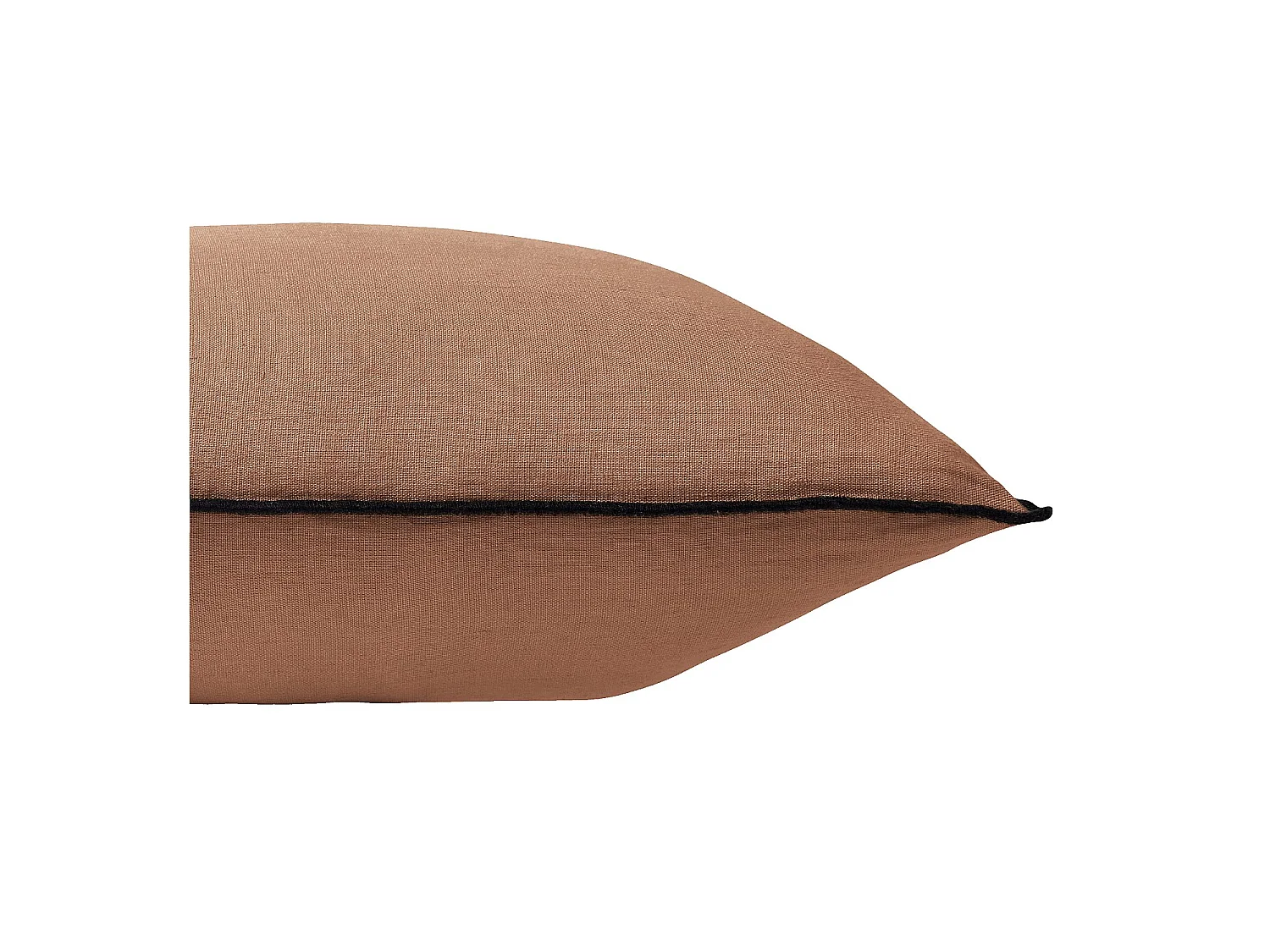Habitat - Coussin en lin à bourdon noir - 45 x 45 cm - Brun - Brunel