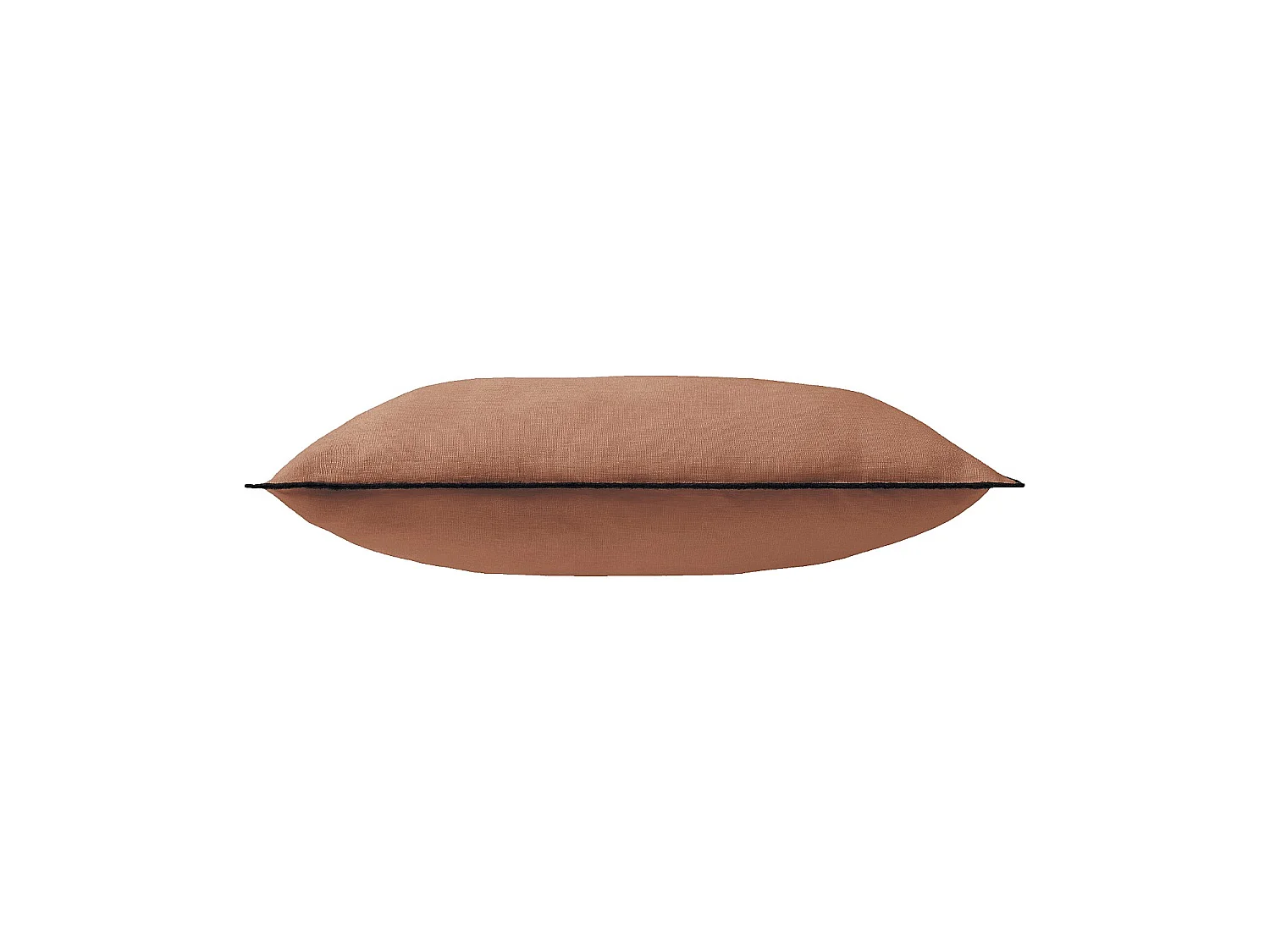 Habitat - Coussin en lin à bourdon noir - 45 x 45 cm - Brun - Brunel