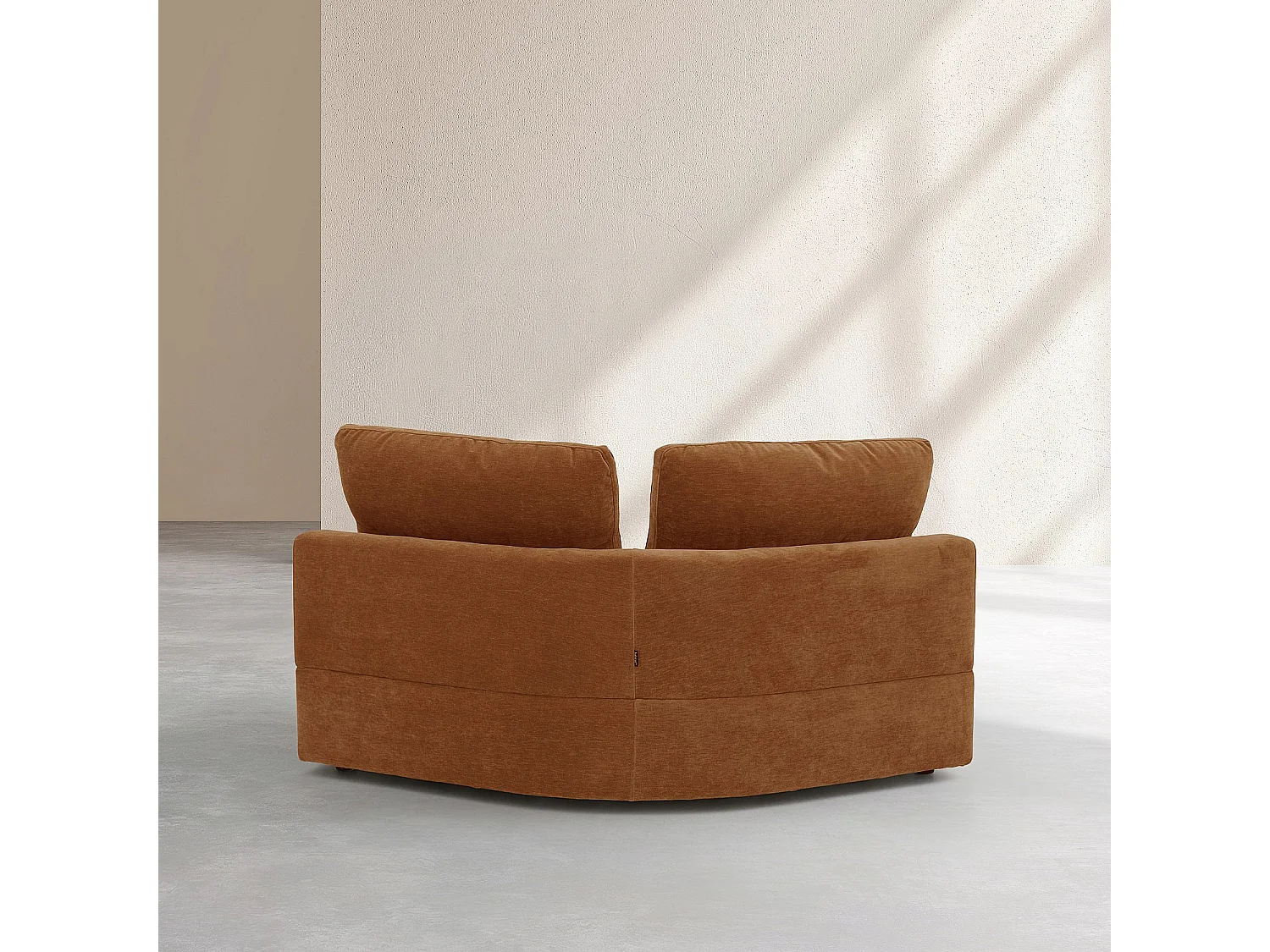 Habitat - Module d'angle incurvé en tissu - Marron noisette - Ameria