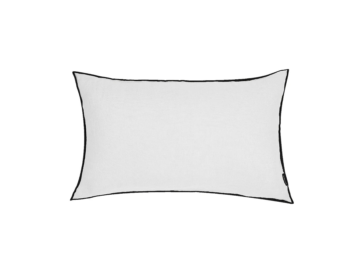 Habitat - Coussin en lin à bourdon noir - 30 x 50 cm - Blanc - Brunel