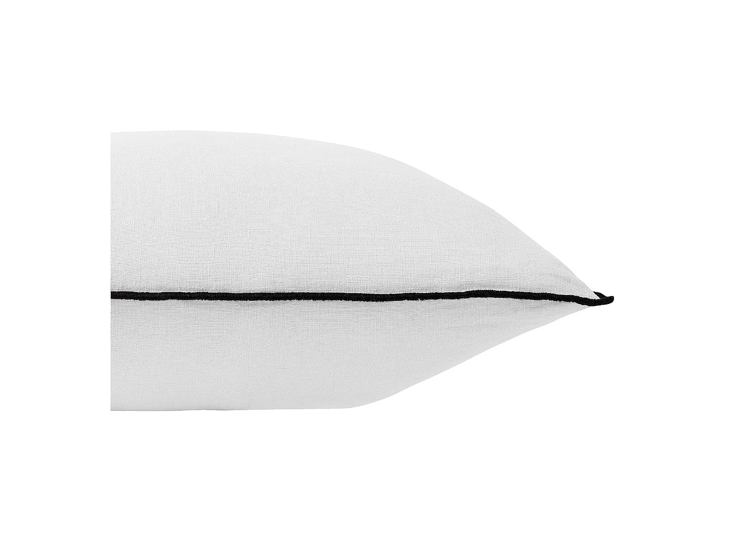 Habitat - Coussin en lin à bourdon noir - 30 x 50 cm - Blanc - Brunel