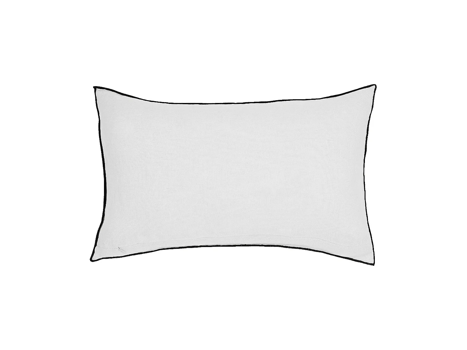 Habitat - Coussin en lin à bourdon noir - 30 x 50 cm - Blanc - Brunel