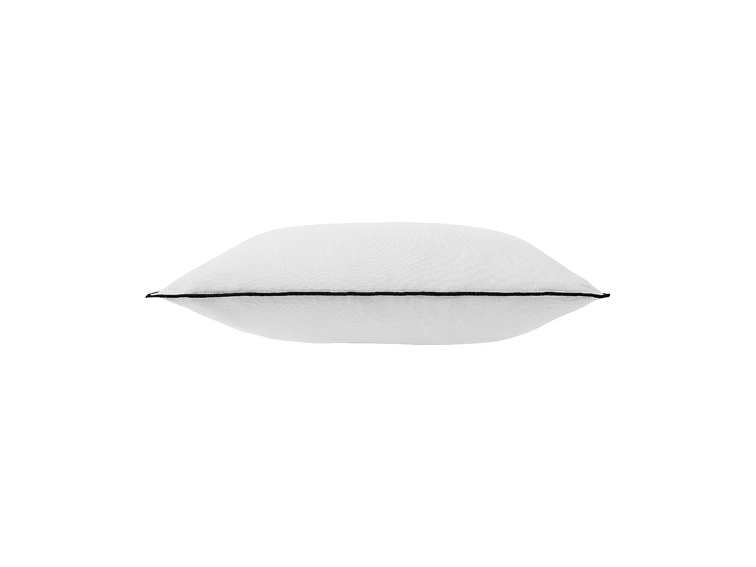 Habitat - Coussin en lin à bourdon noir - 30 x 50 cm - Blanc - Brunel