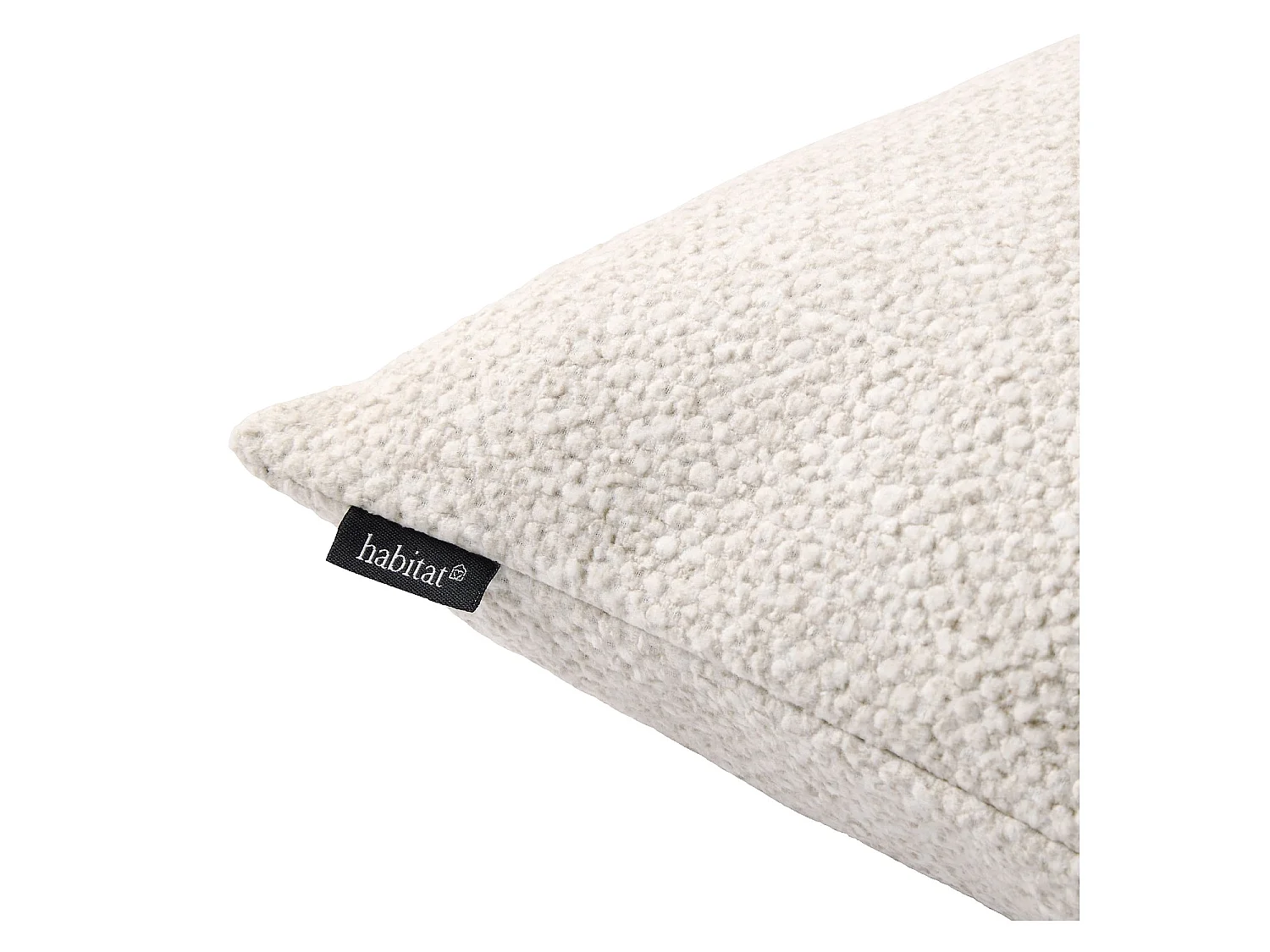 Habitat - Coussin en tissu texturé - 44 x 44 cm - Ecru - Daniel