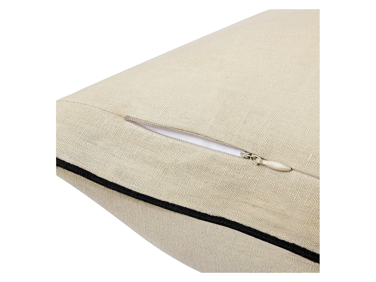 Habitat - Coussin en lin à bourdon noir - 30 x 50 cm - Naturel - Brunel