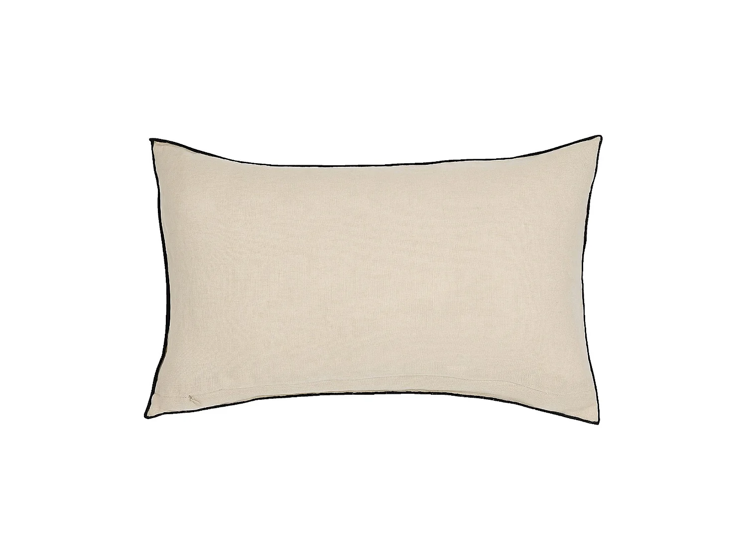 Habitat - Coussin en lin à bourdon noir - 30 x 50 cm - Naturel - Brunel