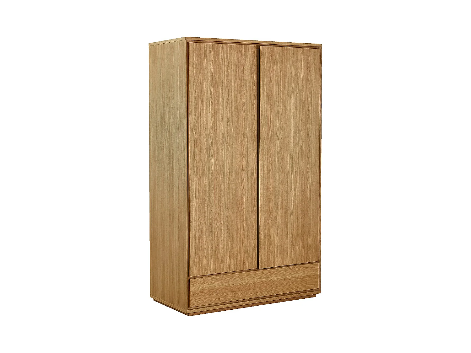 Habitat - Armoire 2 portes et 1 tiroir en chêne - Naturel - Hazo
