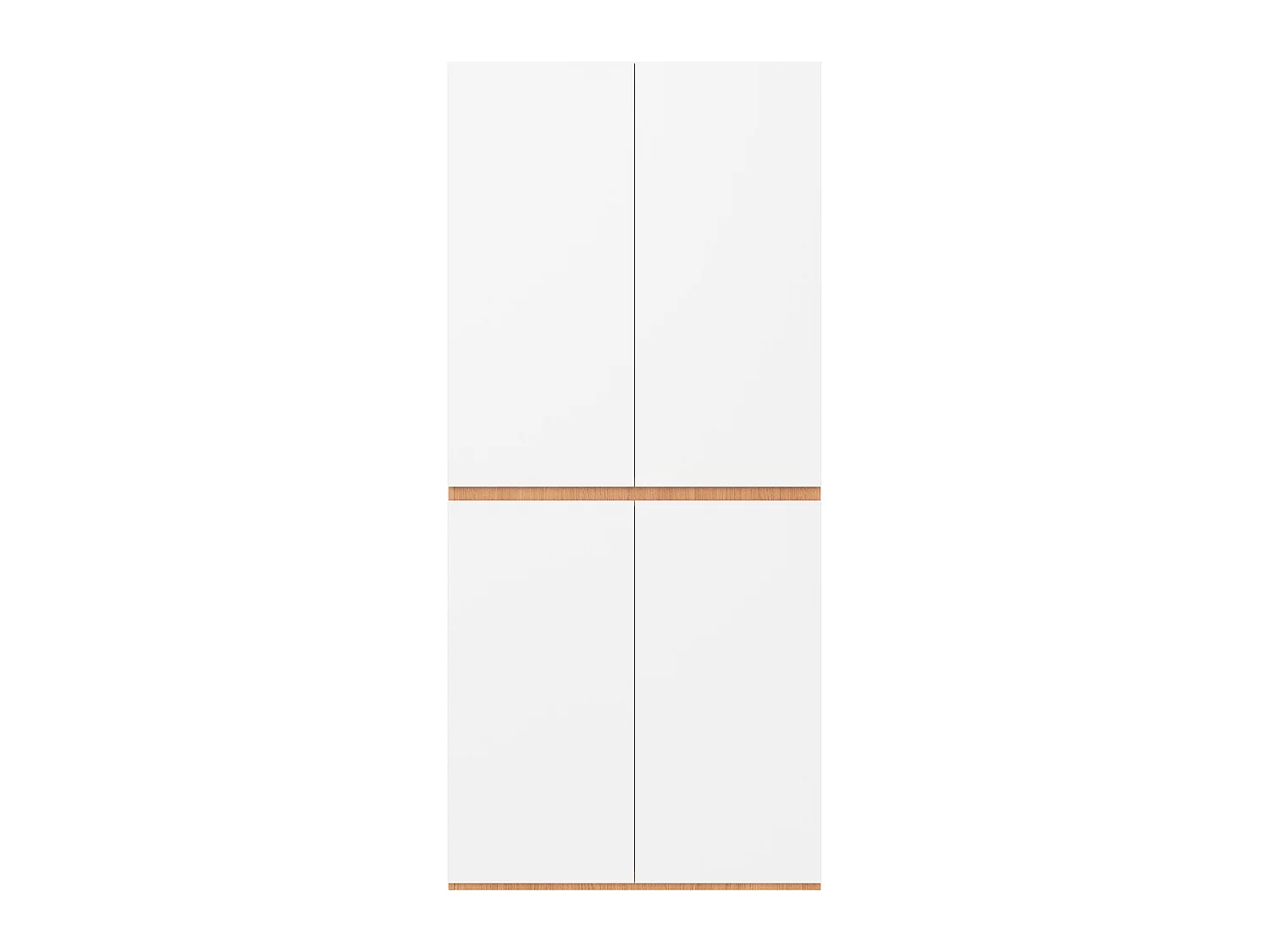 Szafa Garderobiana 90x200 cm - Nowoczesny Mebel do Przechowywania z 4 Drzwiami, 1 Drążkiem na Ubrania i Szufladami, Współczesny Styl - Biała