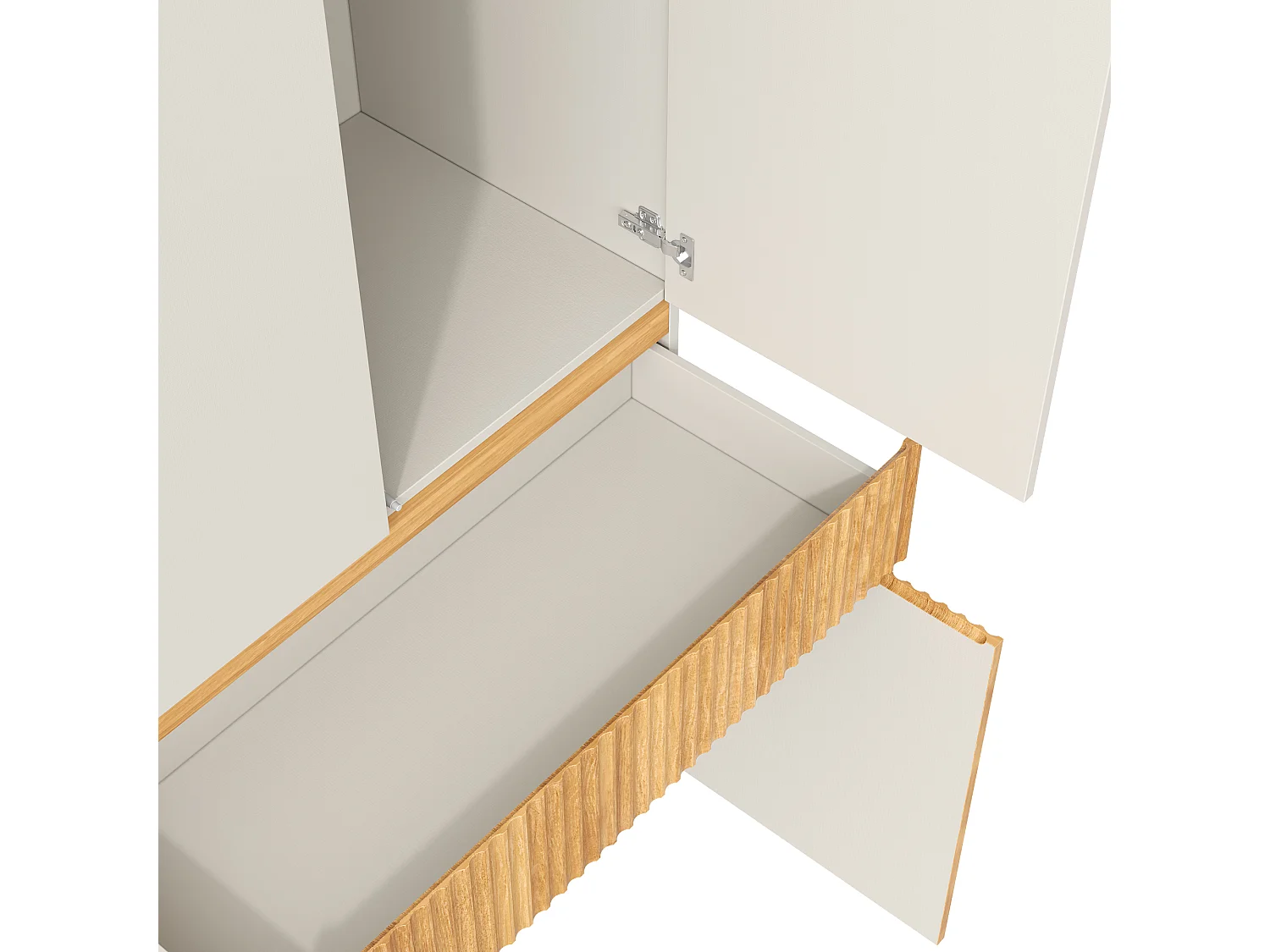 Duża Modułowa Szafa Garderobiana 270x200 cm - Mebel do Przechowywania XXL z 12 Drzwiami, 3 Drążkami na Ubrania i 3 Szufladami - Naturalny