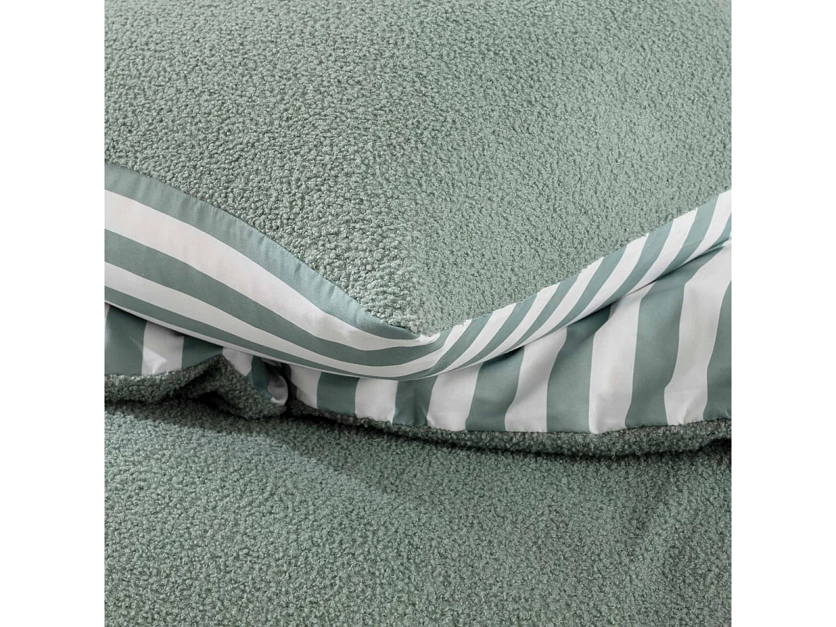 Parure de Lit 2 Pièces "Pilou" 140x200cm Vert Cèdre