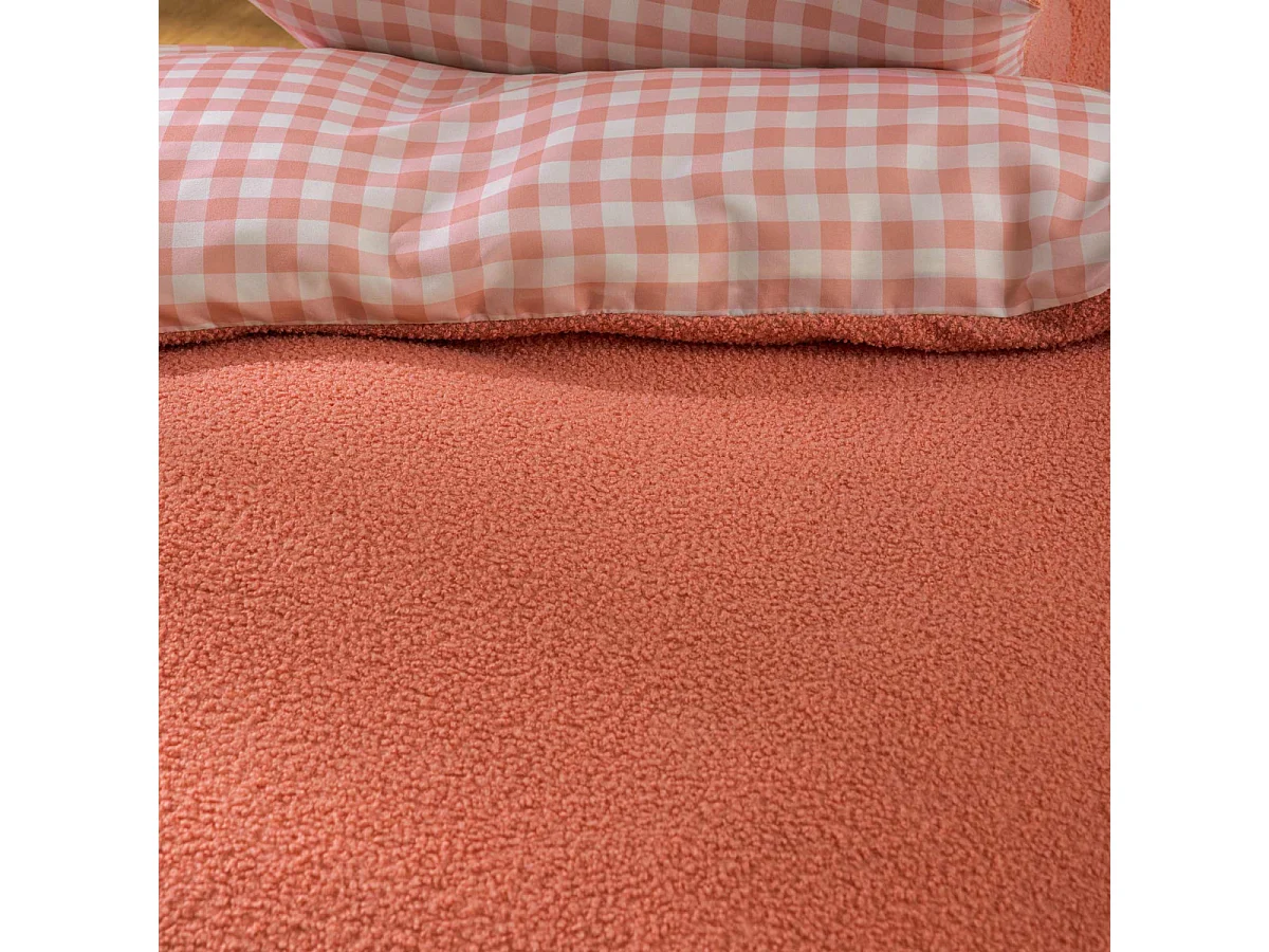 Parure de Lit 2 Pièces "Pilou" 140x200cm Terracotta