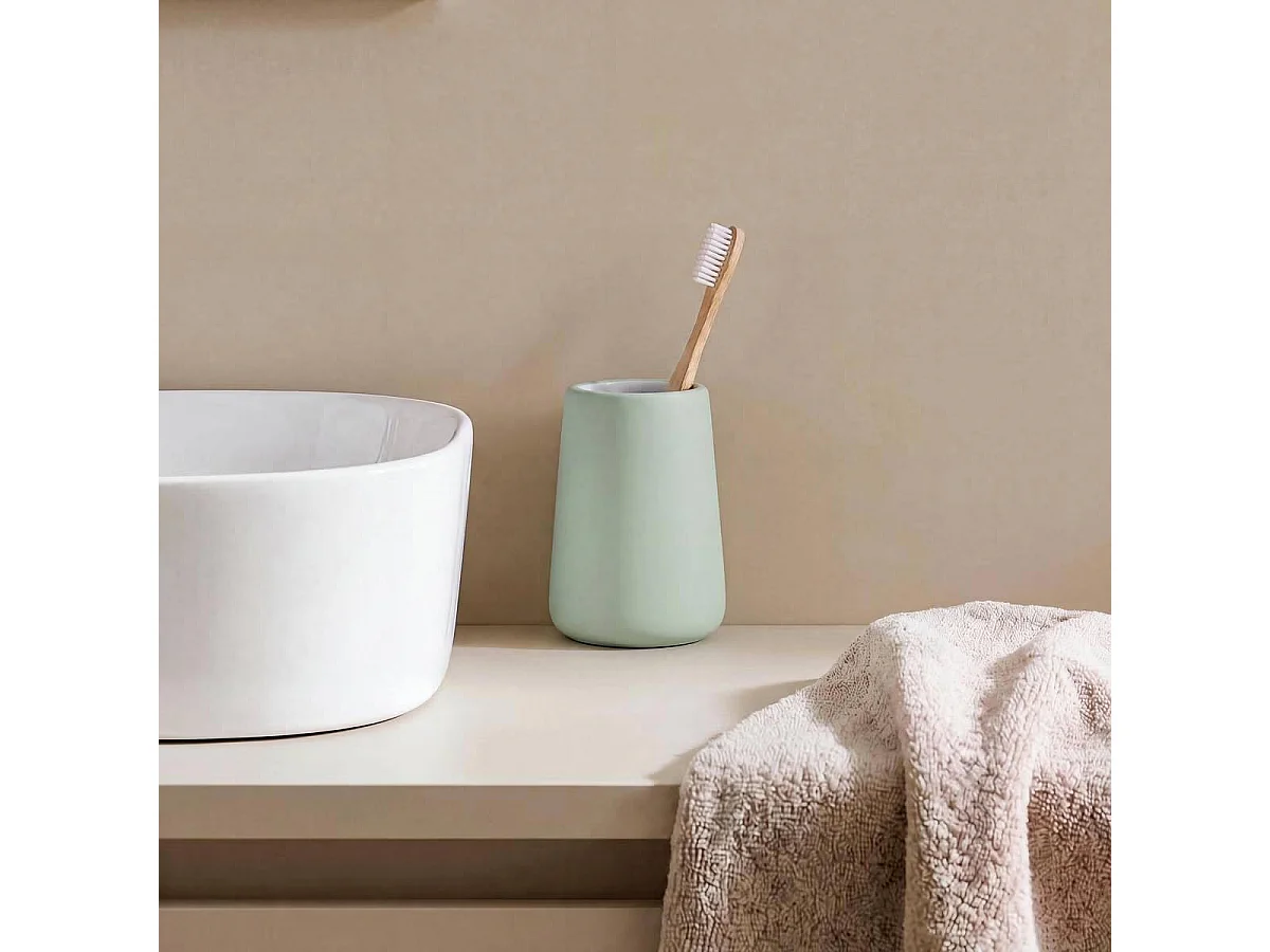 Gobelet Brosse à Dents "Colorama" 11cm Vert Céladon