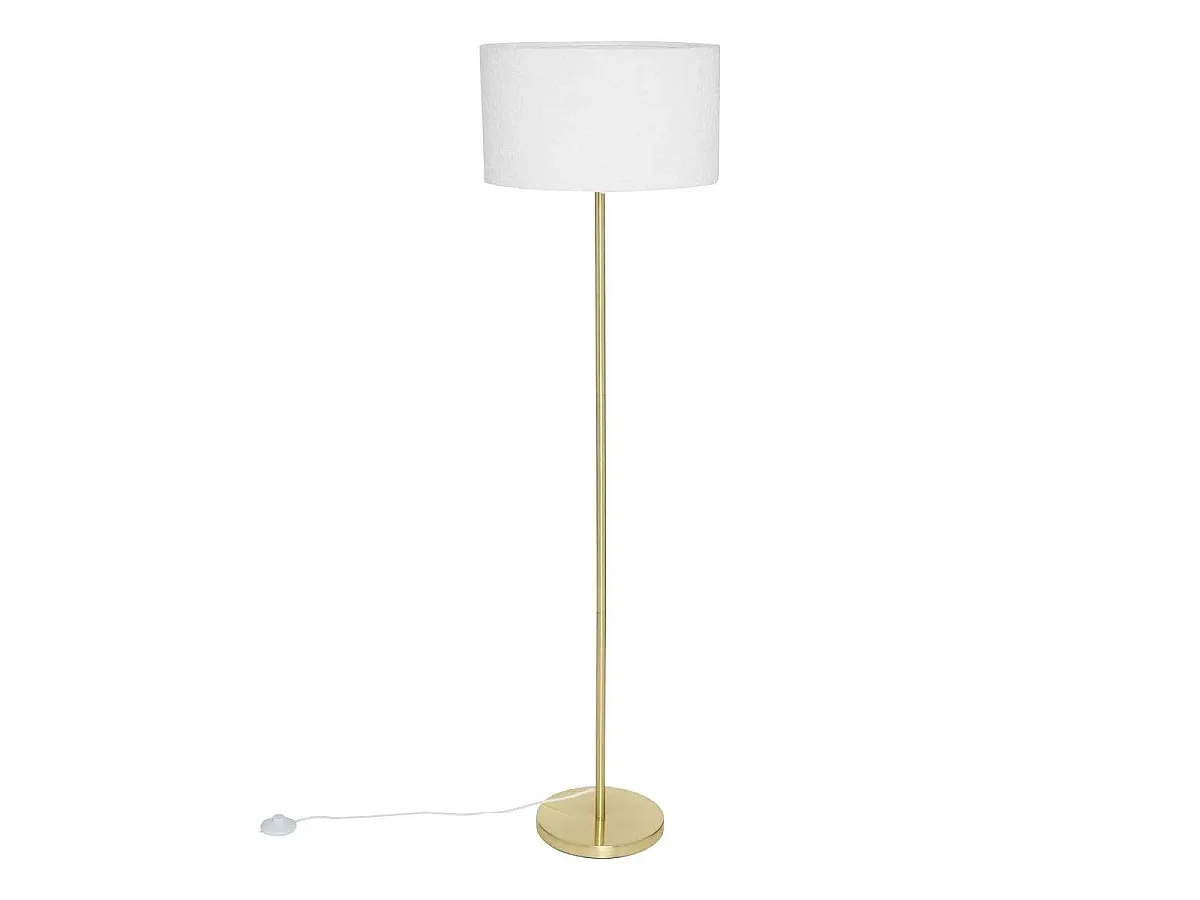 Abat Jour en Tissu Bouclette "Beline" 40cm Blanc