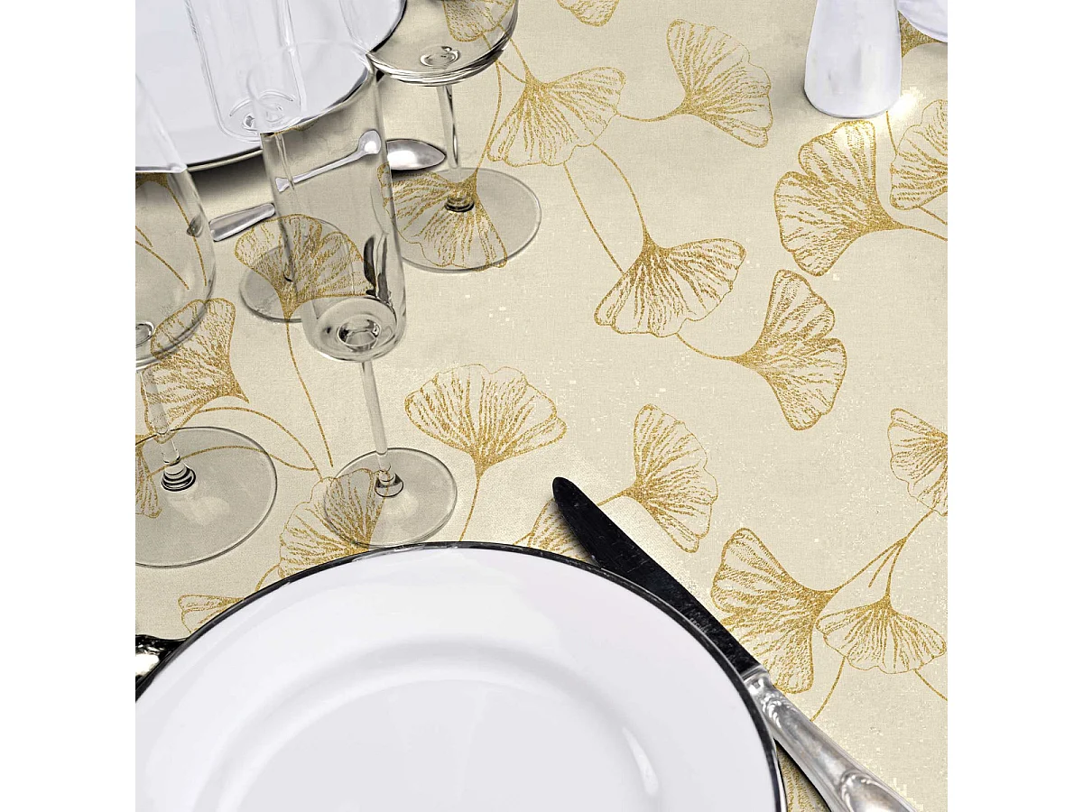 Nappe Toile Cirée "Mado" 140x240cm Naturel