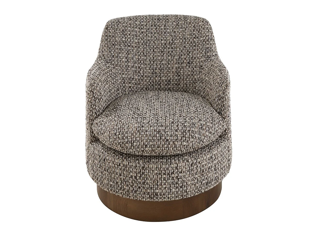 Tweed-Drehsessel brauner SINCLAIR