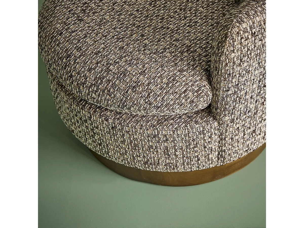 Tweed-Drehsessel brauner SINCLAIR