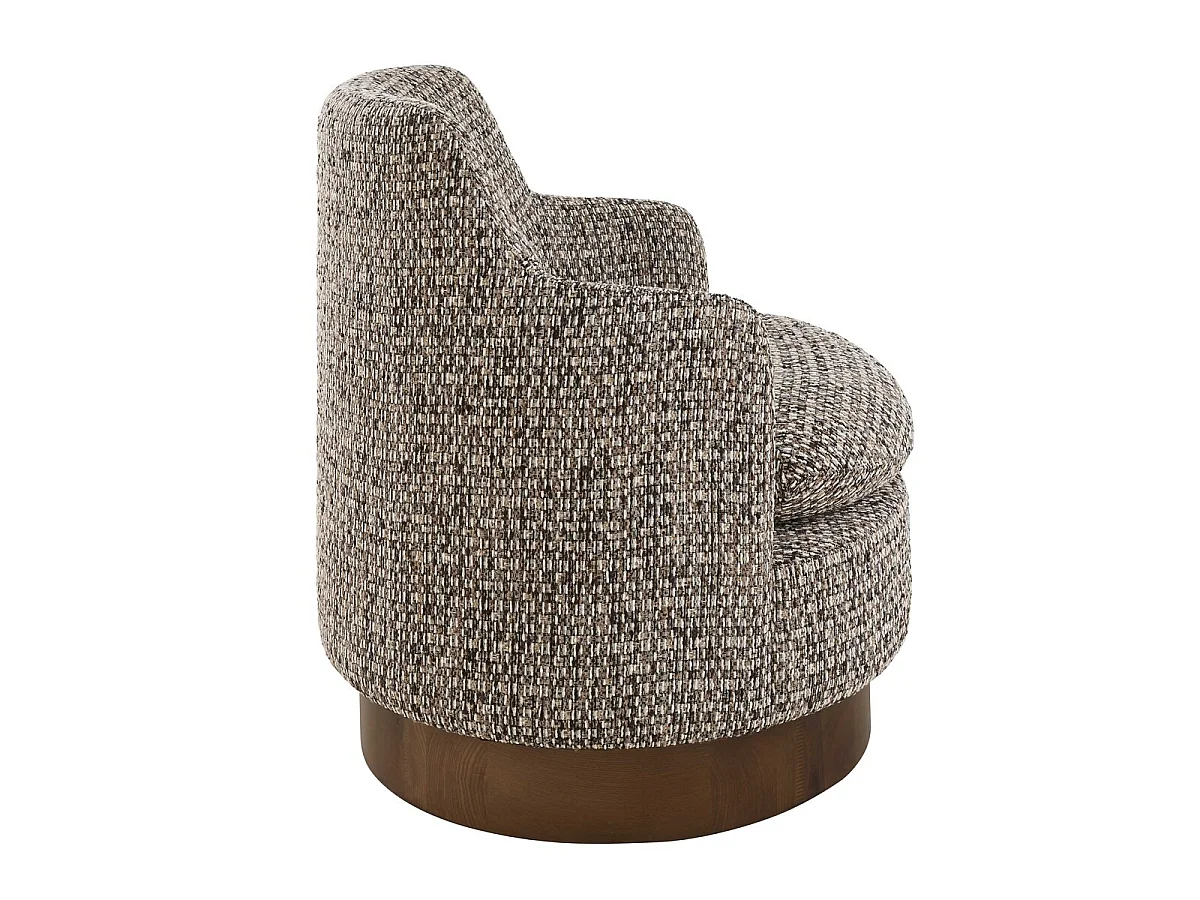 Tweed-Drehsessel brauner SINCLAIR
