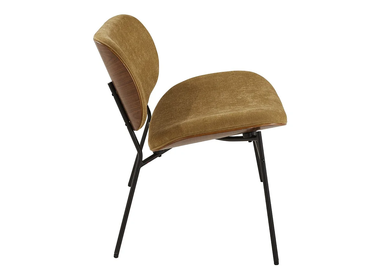Fauteuil en tissu couleur bronze SERGE