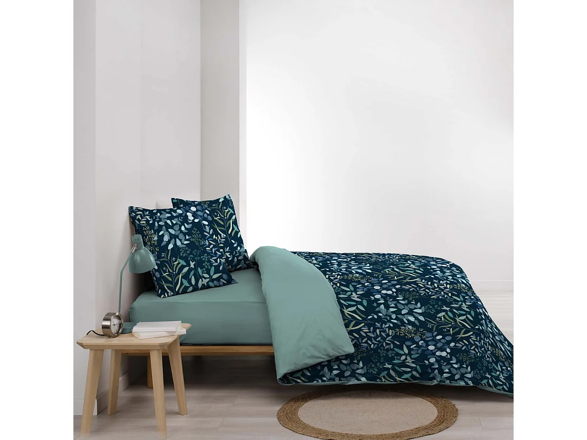 Parure de Lit 3 Pièces "Stacy" 260x240cm Bleu
