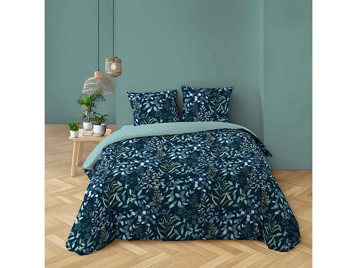 Parure de Lit 3 Pièces "Stacy" 240x220cm Bleu