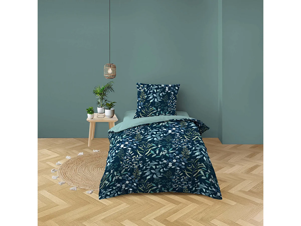 Parure de Lit 2 Pièces "Stacy" 140x200cm Bleu