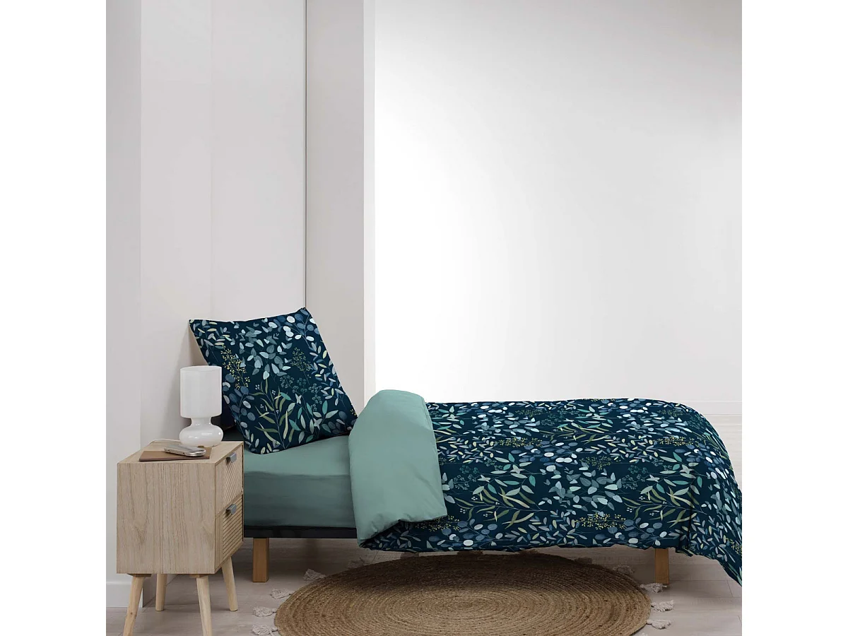Parure de Lit 2 Pièces "Stacy" 140x200cm Bleu