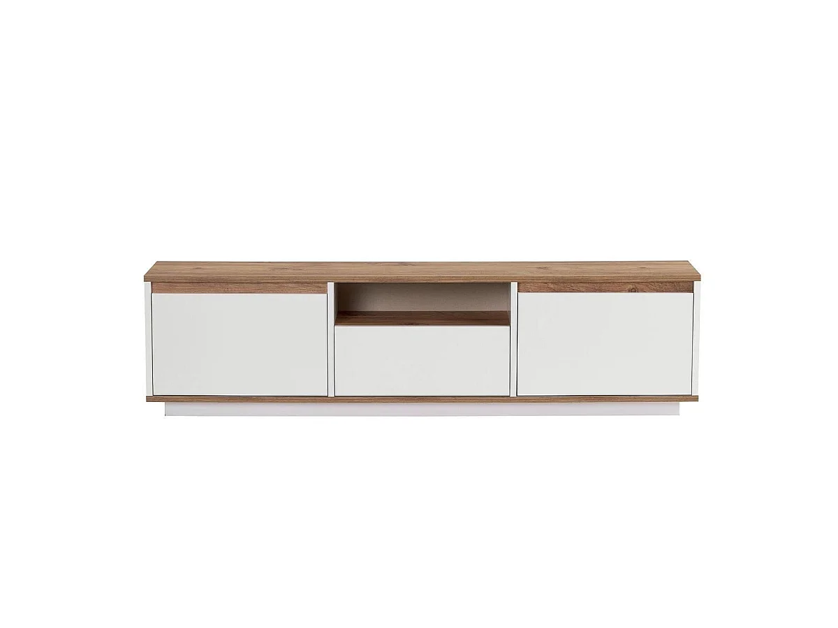 Tv-meubel met 3 kleppen, 1 nis L160 cm - LUME