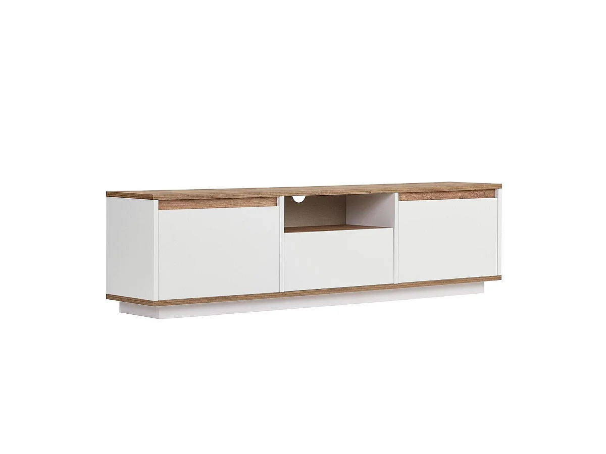 Tv-meubel met 3 kleppen, 1 nis L160 cm - LUME