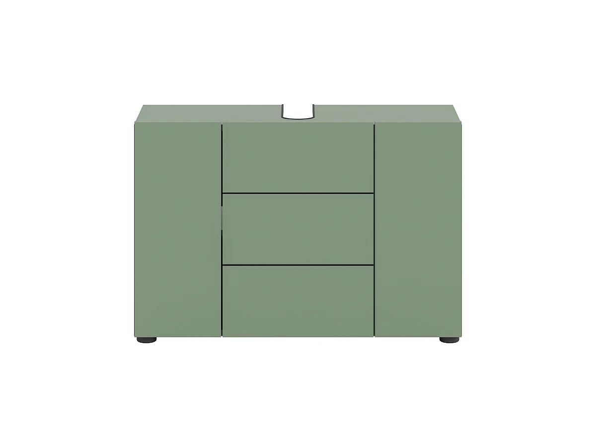 Onderkast voor wastafel met 3 deuren B82 cm - NUA