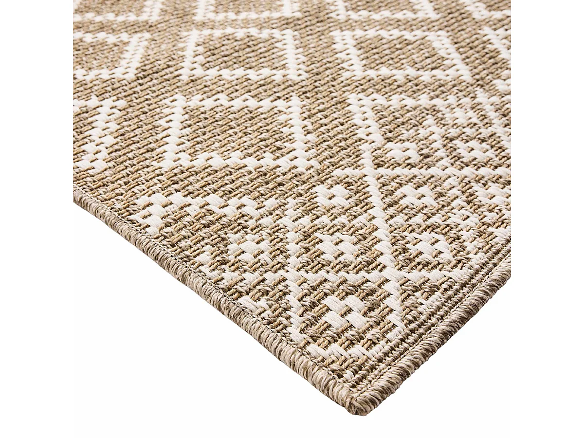 Tapis Tissé Plat "Meandro" 120x170cm Naturel