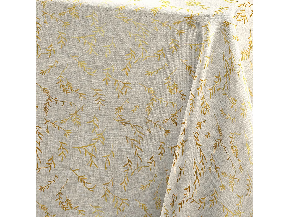 Nappe Antitache Ronde "Zoé" 180cm Naturel