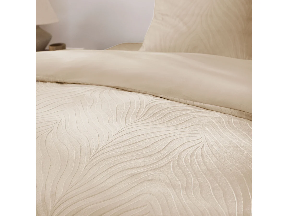 Parure de Lit 3 Pièces "Zanoa" 240x220cm Sable