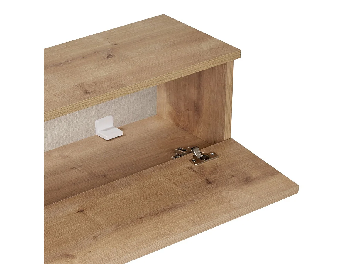 Meuble TV suspendu 2 abattants L160 cm - ROY