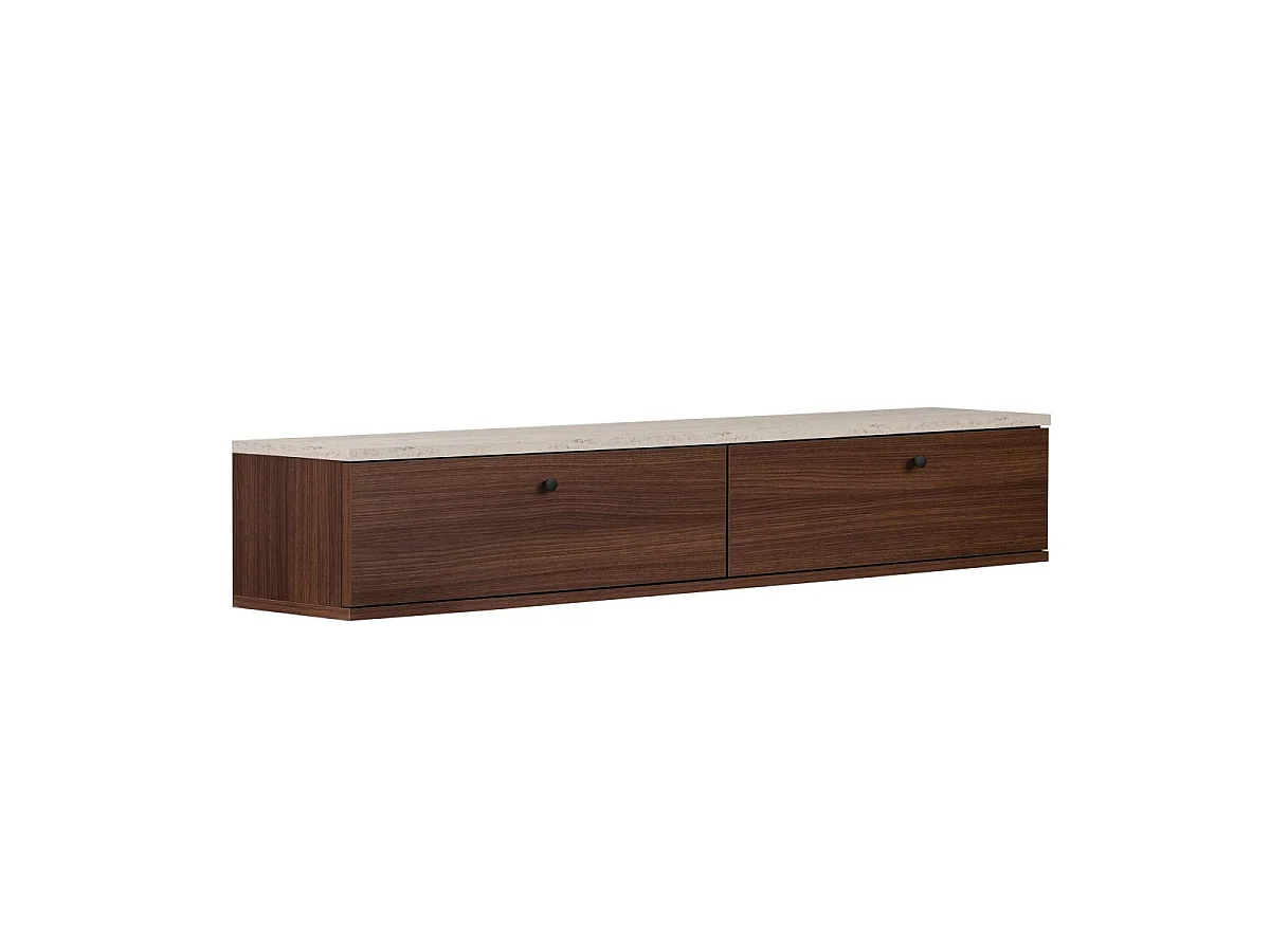 Hangend tv-meubel 2 klapdeuren L160 cm - ROY
