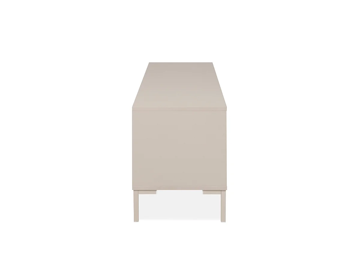 Meuble TV 2 portes, 2 niches couleur cachemire L150 cm - NERIO