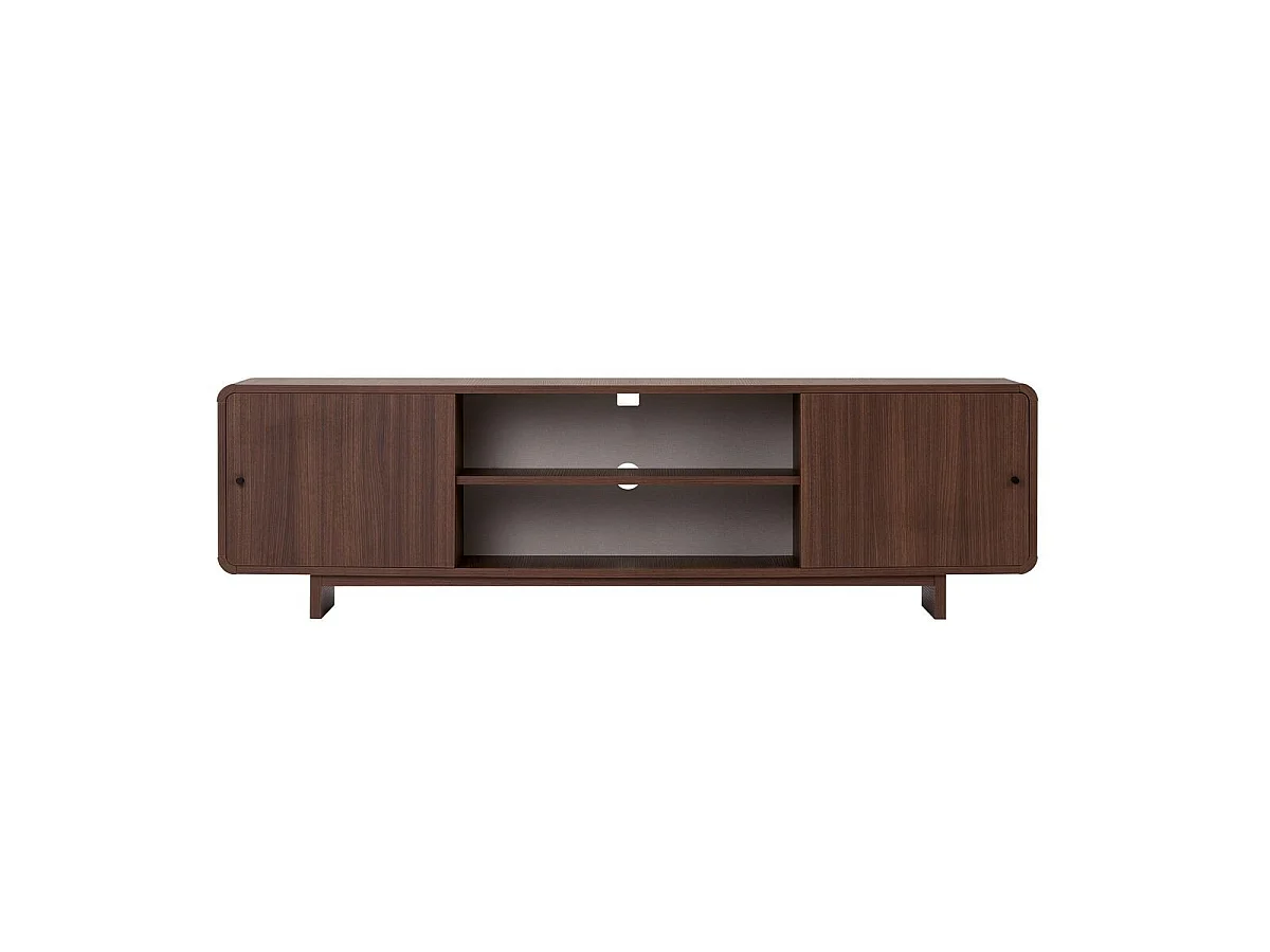 Móvel de TV com 2 portas, 2 nichos com bordas arredondadas L180 cm - CELENA
