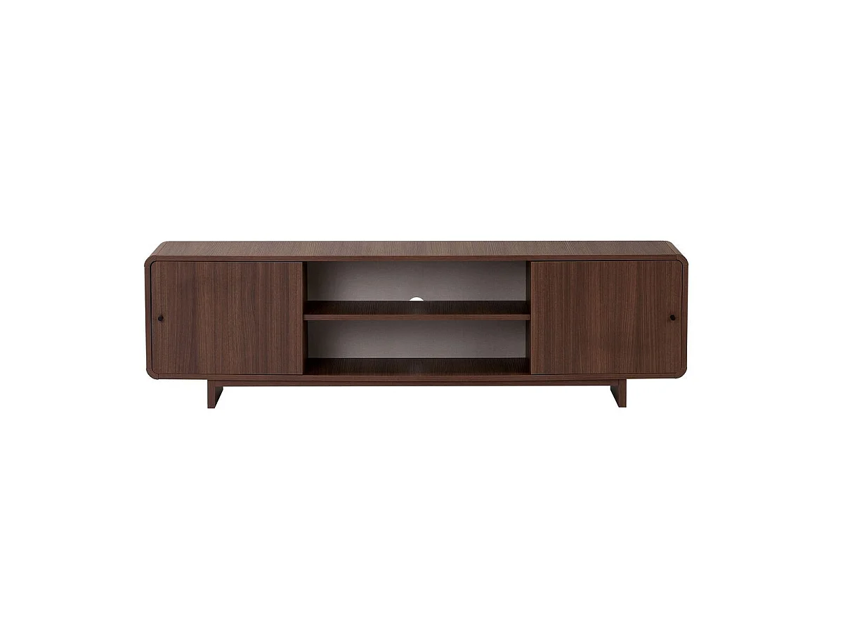 Móvel de TV com 2 portas, 2 nichos com bordas arredondadas L180 cm - CELENA