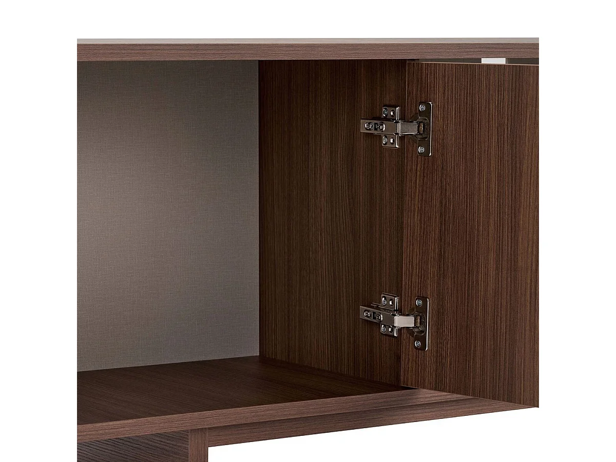 Móvel de TV com 2 portas, 2 nichos com bordas arredondadas L180 cm - CELENA