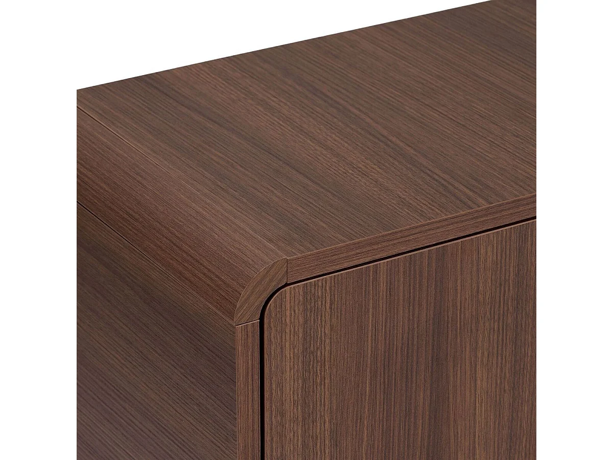 Móvel de TV com 2 portas, 2 nichos com bordas arredondadas L180 cm - CELENA