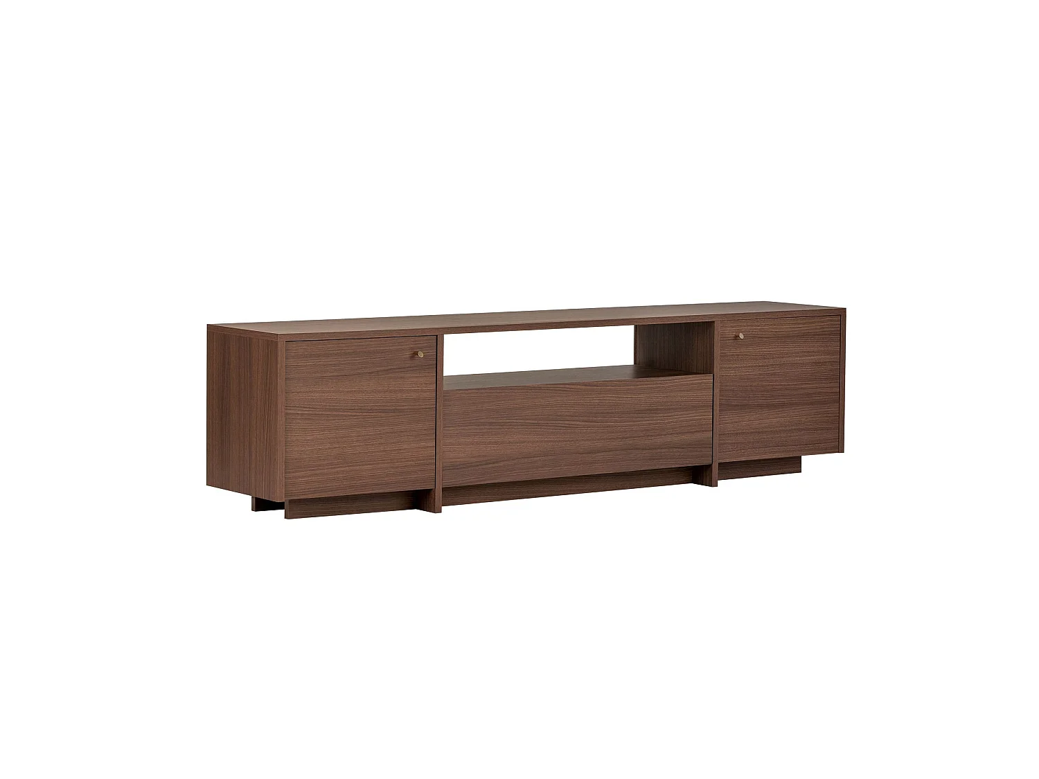 TV-Schrank mit 2 Türen, 1 Klappe und 1 offenem Fach B180 cm - KAY