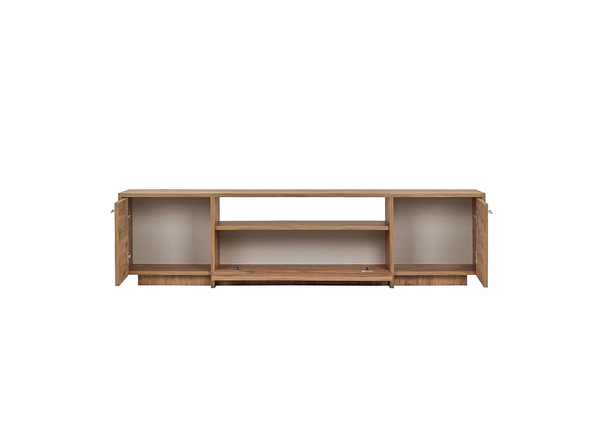 TV-Schrank mit 2 Türen, 1 Klappe und 1 offenem Fach B180 cm - KAY