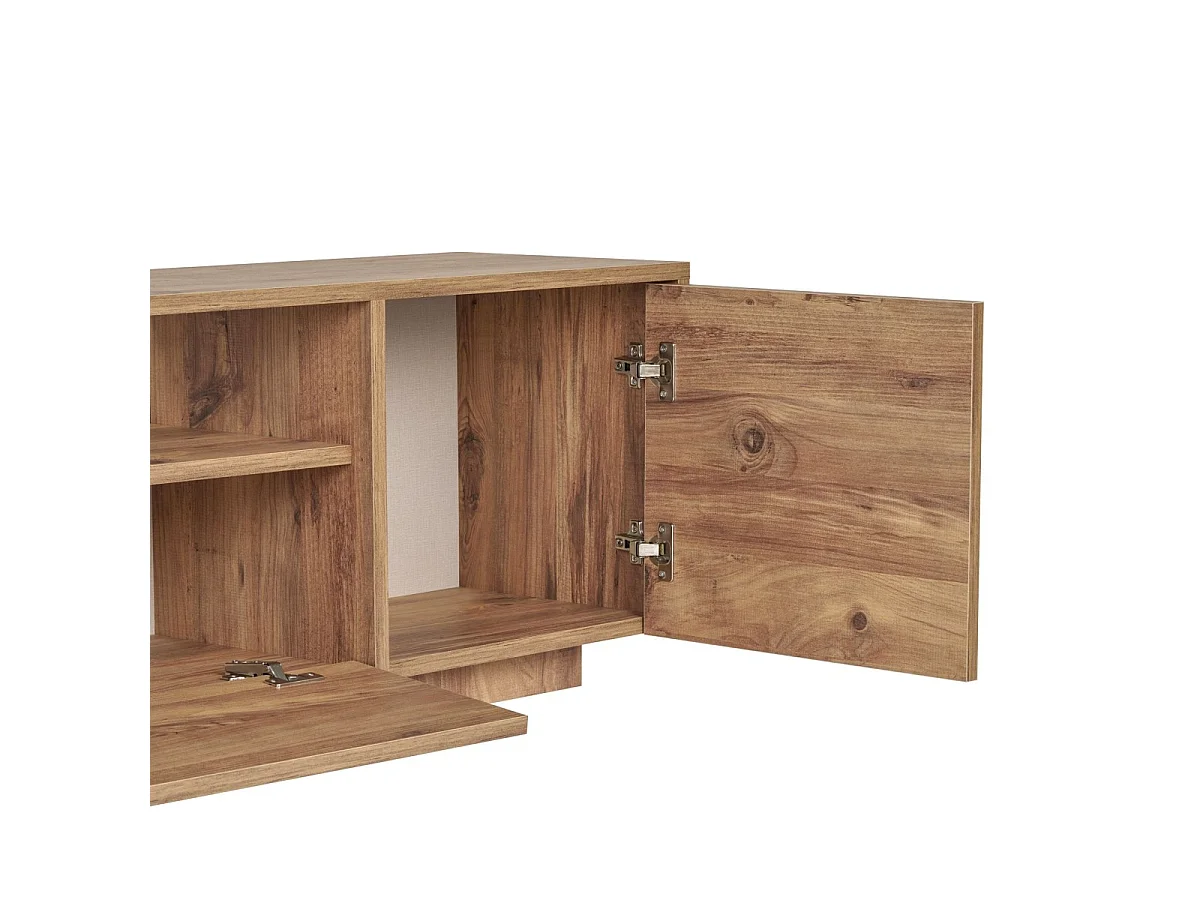 TV-Schrank mit 2 Türen, 1 Klappe und 1 offenem Fach B180 cm - KAY