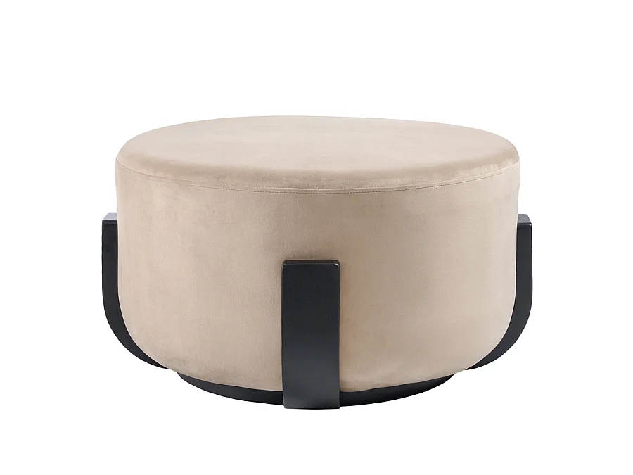Pax Footstool - Made to Order, Velvet Upholstery, Solid Ash Frame