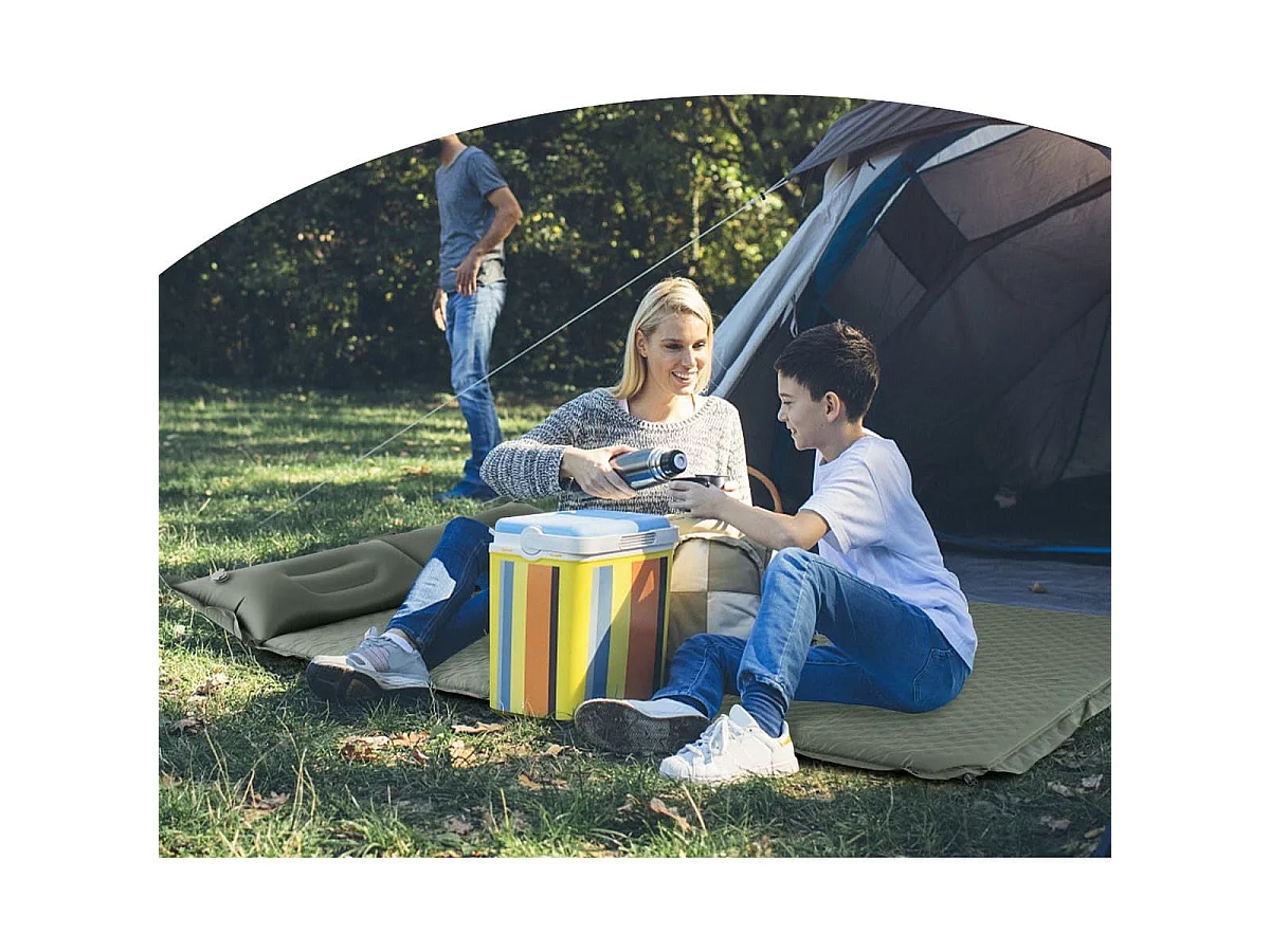 Selbstaufblasbare 2-Personen-Campingmatratze, 131 x 187 x 4 cm