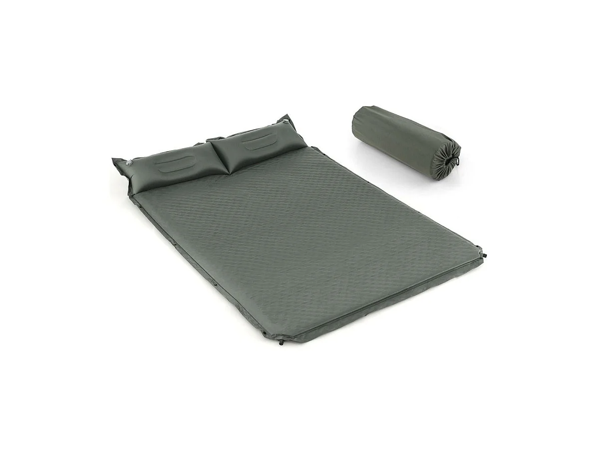 Selbstaufblasbare 2-Personen-Campingmatratze, 131 x 187 x 4 cm