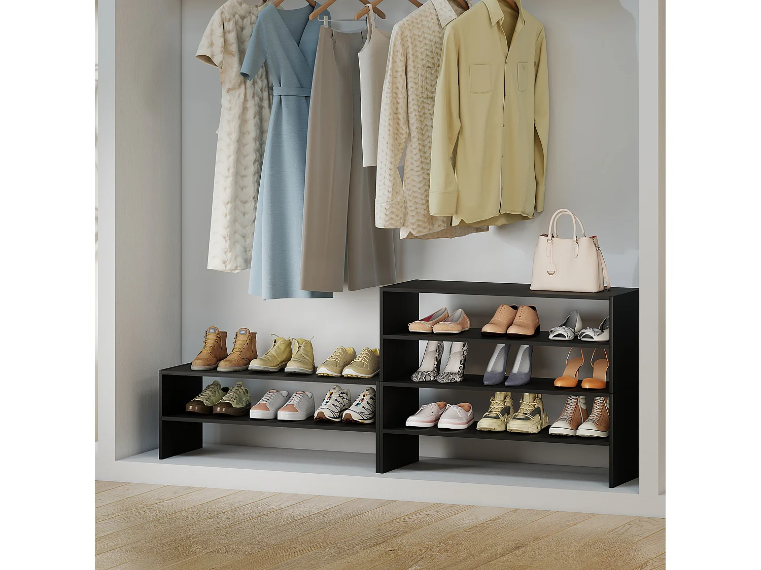 Scaffale modulare a 6 ripiani per scarpe - Scarpiera