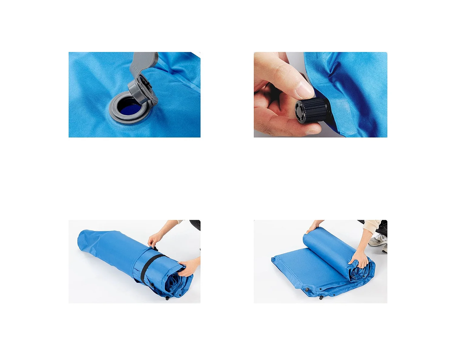 Materassino autogonfiabile per 2 persone, materassino da campeggio 186 x 130 x 4 cm