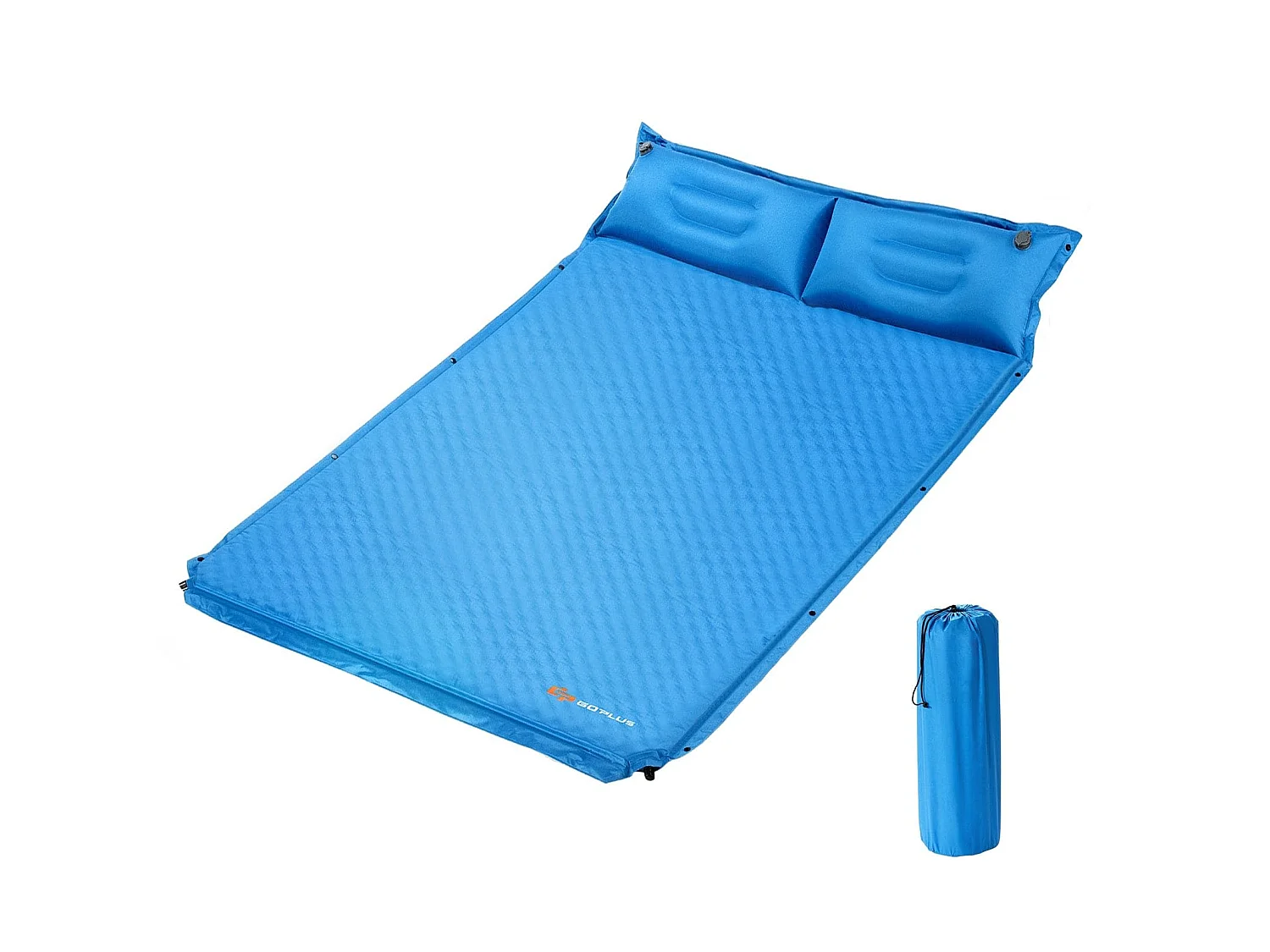 Materassino autogonfiabile per 2 persone, materassino da campeggio 186 x 130 x 4 cm