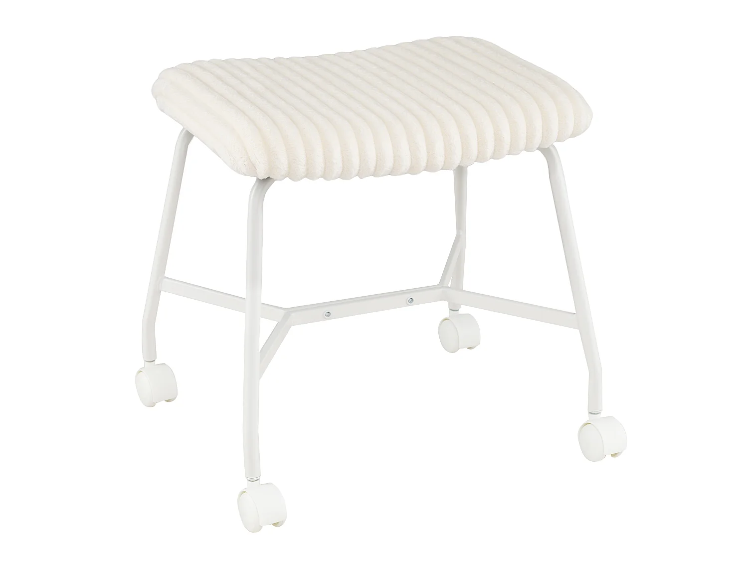 Lot de 2 tabourets à roulettes avec assise rembourrée Tabourets de cuisine