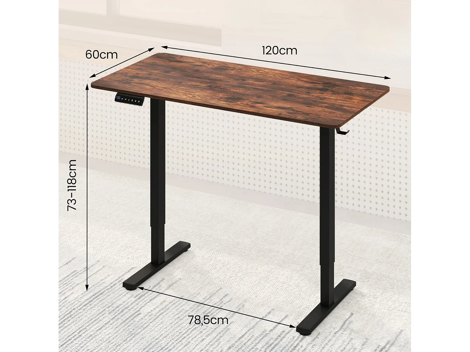 Schreibtisch mit automatischer Höhenverstellung Schreibtisch 120 x 60 cm
